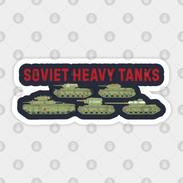 For a tank fan! Soviet heavy tanks WW2 Sticker by FAawRay